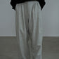 Wool blend casual sleek ankle binding pants | 4 color