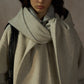 100% wool loose-fit mid-length coat with a scarf hood | 2 color