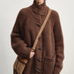 Chunky knit horn buttons mid-length cardigan | 4 color