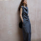 Cotton blend linen wide-leg pants | 2 color