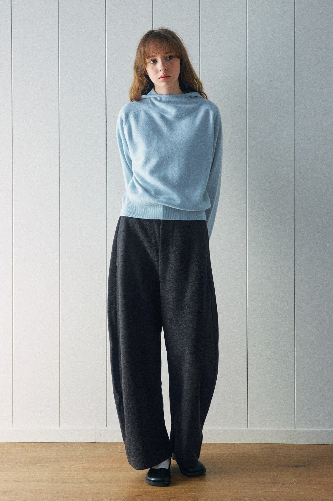Banana-shape tailored fit casual pants | 3 color