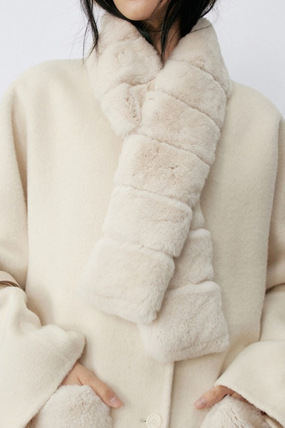 Abrigo midi de tejido de doble faz de mezcla de lana | 2 colores