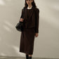 Wool blend mid-length skirt with a belt | 3 color