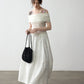 Textured surface peplum shape skirt | 3 color