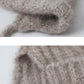 Cashmere-alpaca blend soft long hair hat