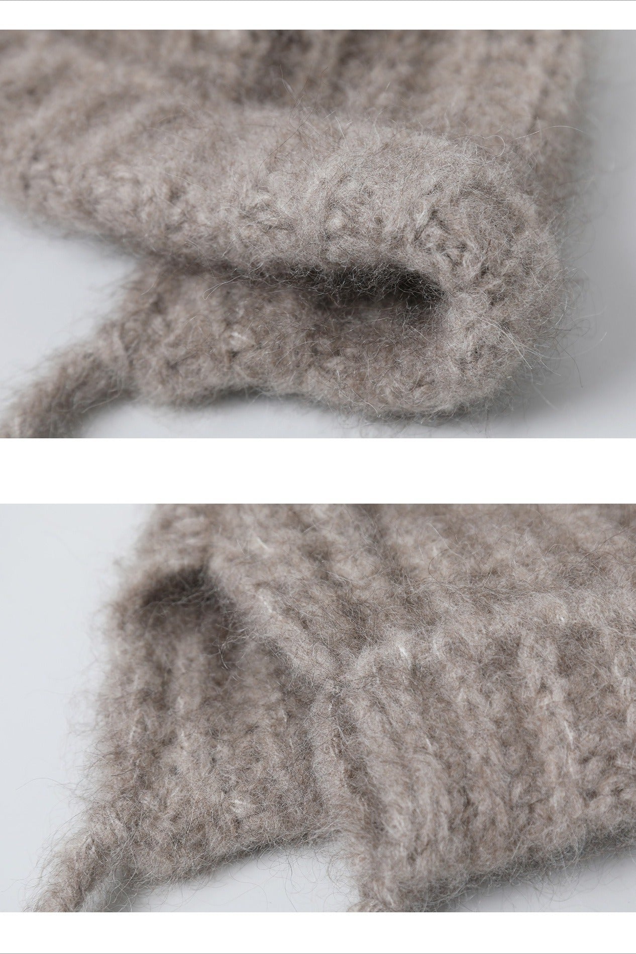 Cashmere-alpaca blend soft long hair hat