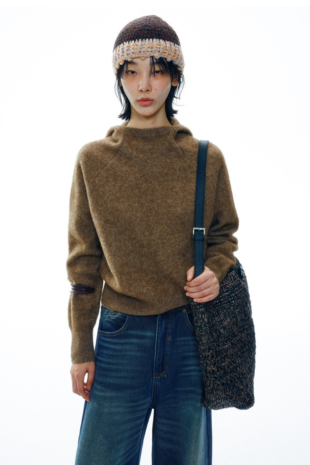 Sudadera con capucha en mezcla de plumón de yak en tono liso | 4 colores