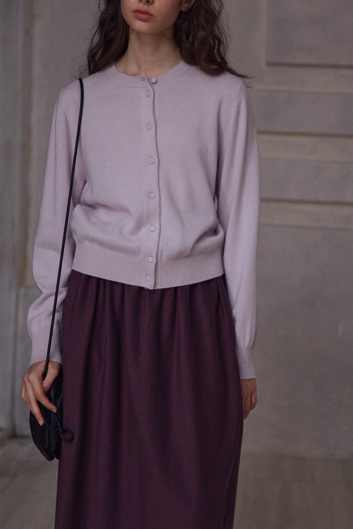 100% wool classic round neck cardigan | 5 color