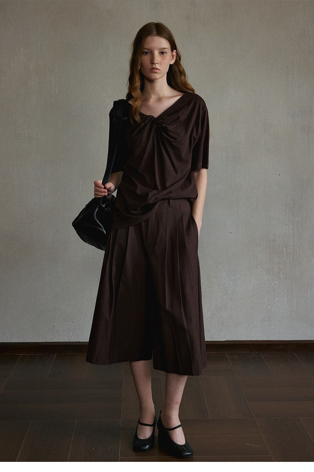 Cotton-blend relaxed t-shirt