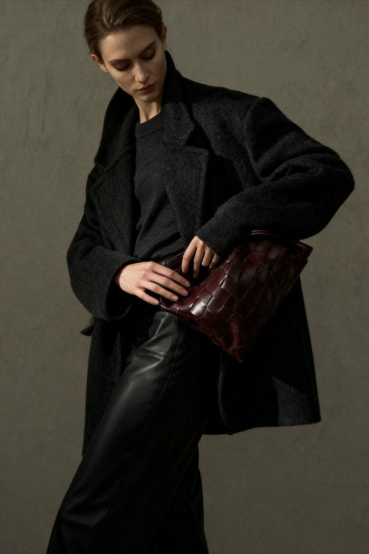 Veste ample en laine 100 % à la texture duveteuse | 3 couleurs