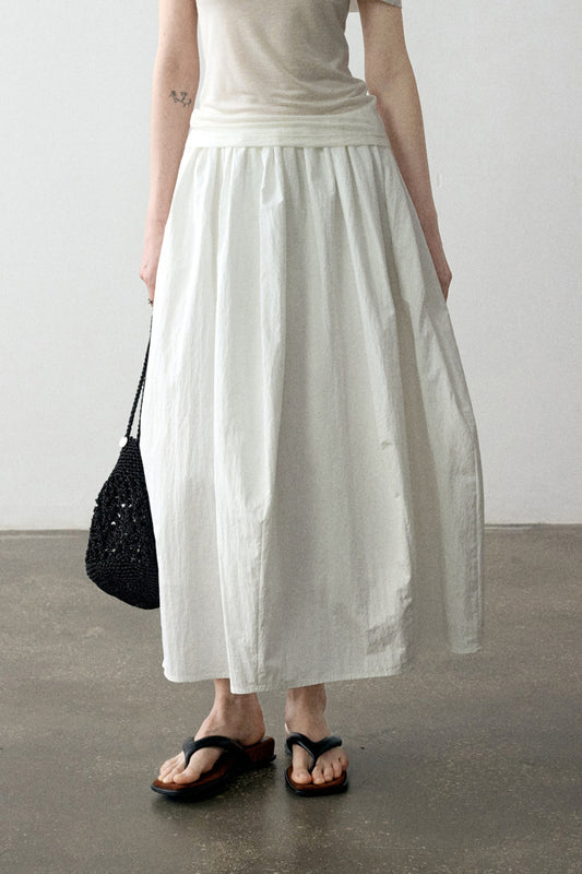 Textured surface peplum shape skirt | 3 color