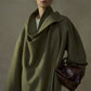 Wool riched loose fit drape collar jacket | 3 color