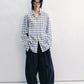 Cotton blend lightweight plaid shirt | 2 color