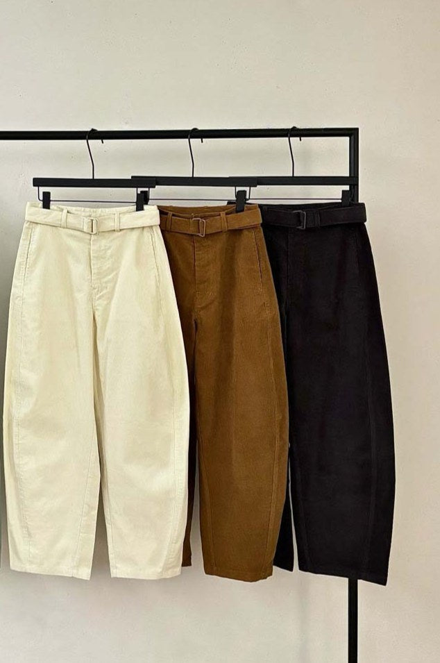 100% cotton curve shaped corduroy pants | 3 color