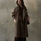 Double-sided cotton blend oversized fit large lapel trench coat | 2 color