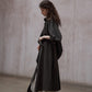 Cotton blend irregular flutter collar lightweight trench coat | 3 color