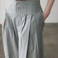 100% cotton paper-like texture wide leg pants | 4 color