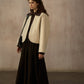 Wool-alpaca structured fit cropped jacket | 4 color