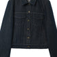 Cotton blend denim cropped jacket