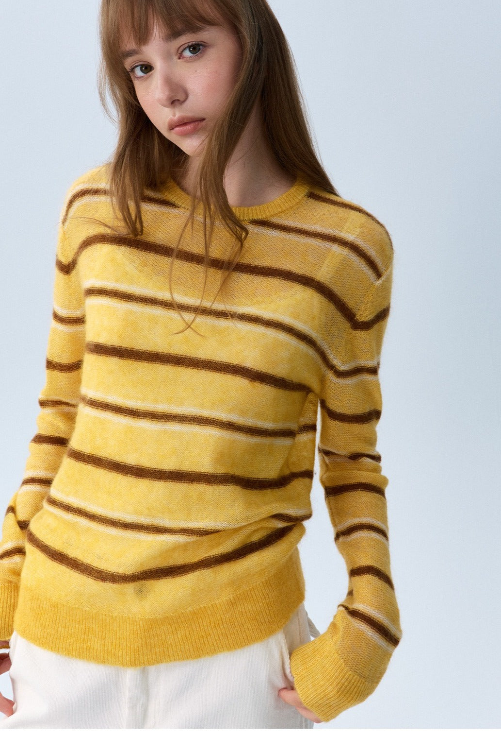 Wool‑mohair soft knit sweater | 5 color
