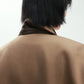 Cotton blend silhouetted corduroy collar jacket | 3 color