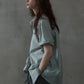 Cotton blend rumpled feel rolled sleeves shirt | 3 color