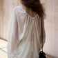 Viscose blend lightweight sheer U-neck T-shirt | 4 color