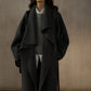 100% wool irregular collar overcoat | 2 color