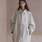 Cotton blend loose fit cocoon silhouette crinkled fabric jacket | 2 color