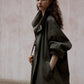 Cotton relaxed-fit batwing sleeves trench coat | 2 color