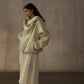 Wool-silk-angora double-faced jacket scarf collar | 4 color