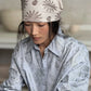 100% cotton silver-color-rose stripes shirt
