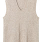 Alpaca riched soft V-neck knit vest | 5 color