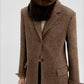Wool blend tailored waist silhouetted blazer jacket | 2 color