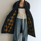Color-block loose-fit barn style trench coat | 2 color