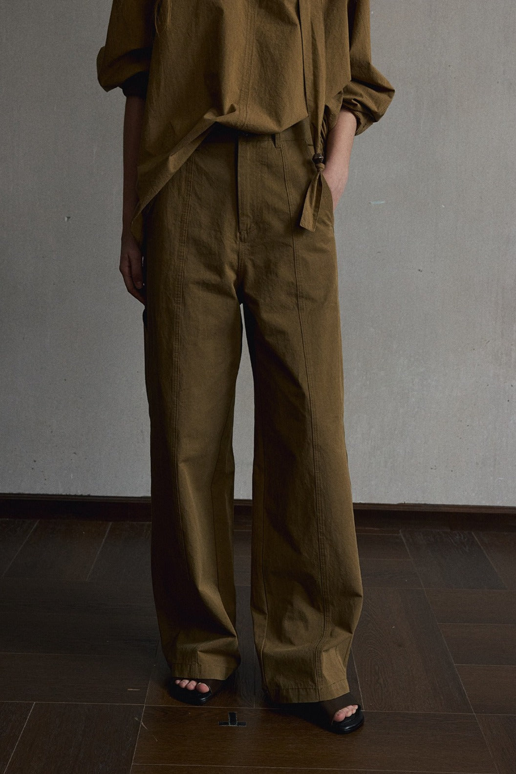 100% cotton straight-leg pants | 3 color