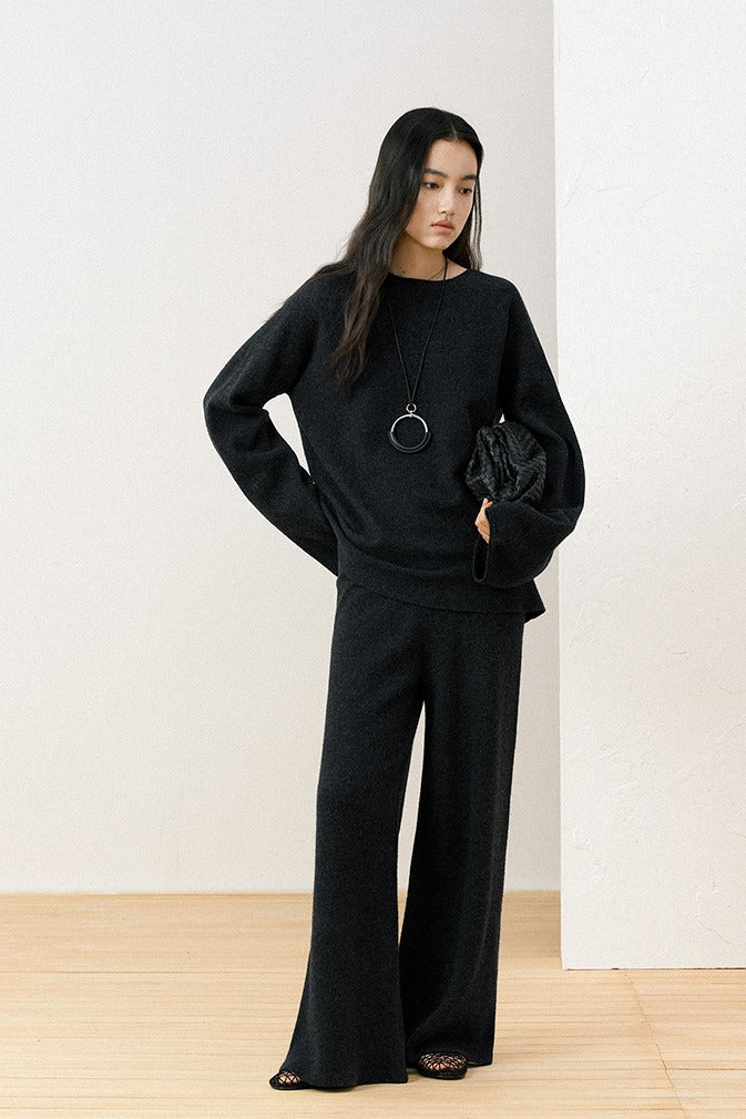 100% wool sleek straight leg pants | 3 color