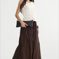 Cotton blend Hand-crocheted lace panels vest | 2 color