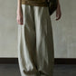 Lyocell blend relaxed fit scythe-like pants | 3 color