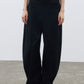 Viscose-cotton curved silhouette casual cleanfit pants | 3 color