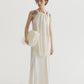 Viscose blend pleated A-line drape skirt | 3 color