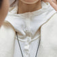 Cotton blend minimalist henry collar dress | 3 color
