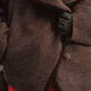 Wool-silk-alpaca relaxed fit large lapel jacket | 2 color