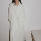 Mid-length waist blet drape trench coat | 3 color