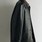 Mid-length cracked finish matte PU jacket | 2 color