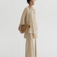 Viscose blend pleated A-line drape skirt | 3 color
