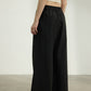 Cotton blend ultra-wide leg pants | 3 color