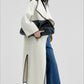 Wool-cashmere-silk large lapel overcoat