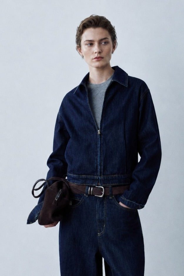 100% cotton rigid denim jacket