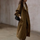 Cotton relaxed-fit batwing sleeves trench coat | 2 color